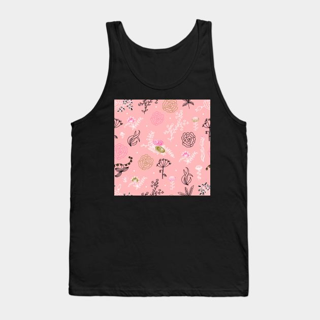 Elegance Seamless pattern with flowers Tank Top by Olga Berlet